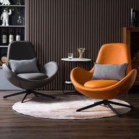 Meubles de salon pour la pose de chaises simples prix de gros chaises luxueuses oranges confortables et pivotantes pour le salon