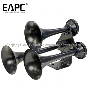 แตร TZ-DSG-3โครเมี่ยมหรือสีดำสำหรับรถบรรทุกฐานโลหะหนักพร้อมโซลินอยด์วาล์วขนาดใหญ่ - Product Image 4