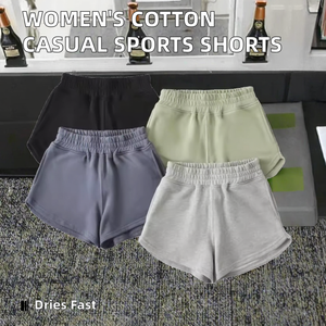 Shorts Deportivos de Algodón Transpirable de Alta Elasticidad para Mujer, Casuales de Verano, Ecológicos, de Secado Rápido, Color Sólido, para Gimnasio, Fitness y Running - Product Image 2