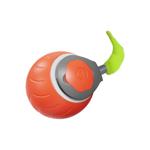 Cat Rope <b>Ball</b> Toy Orange Red With Green Tail Interactive Pet Plaything For Cats And <b>Dogs</b> Entertainment Device - Product Image 1