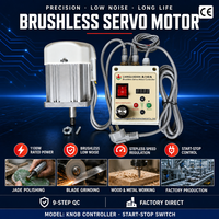 Kenop Motor Tanpa Sikat Daya Tinggi 1100W Kontrol Kecepatan Tanpa Tingkat Pengaturan, Start Stop Jarak Jauh, Poros Berulir 15mm untuk Mesin Sander Sabuk dan Pemoles