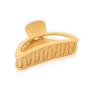 Pince à cheveux ovale artisanale en PC, style coréen, couleur crème givrée, polyvalente, avec plaque <span class=keywords><strong>creuse</strong></span>, type pince requin, accessoires capillaires - Product Image 5
