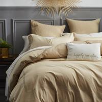 Ensemble de literie Queen Size 100% coton Double couleur 60S longue agrafe haute qualité housse de couette draps tissés Style Design Simple