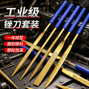 Diamond <b>Files</b> 50mm Length Blue Handle For Non Ferrous Metals Manual Grinding Polishing Tools - Product Image 3