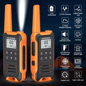 Los Más Vendidos, 2 <span class=keywords><strong>Walkie</strong></span> Talkies Baofeng F22 sin Licencia FRS, NOAA 22CH 2W, Linterna Tipo C, Radio Bidireccional para Exteriores - Product Image 2