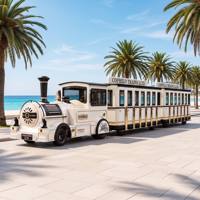 Train touristique sans rails / Train électrique pour parc d'attractions et usage urbain, certifié CE, capacité 24 places, vitesse réglable, divertissement