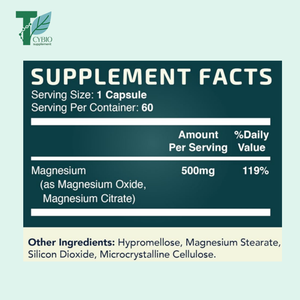OEM/ODM Complesso di Citrato di Magnesio 500 mg <span class=keywords><strong>per</strong></span> <span class=keywords><strong>Stitichezza</strong></span> e Integratore di Magnesio ad Alto Assorbimento - Product Image 2