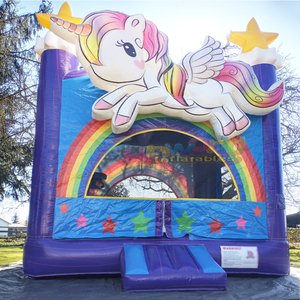 Outdoor party jumpers 3D unicorn <b>inflatable</b> <b>bouncer</b> commercial grade bounce house for kids - Product Image 4