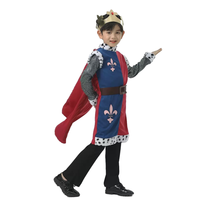Vente en gros de robe Arthur Crown pour enfants Costume de cape King Show TV Polyester unisexe pour la fête de Noël