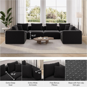 Canapés de salon <span class=keywords><strong>Novilla</strong></span> de haute qualité, canapés compressibles, canapé combiné beige, canapé en forme de L pour salon - Product Image 3