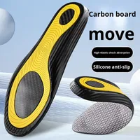 Semelles orthopédiques confortables pour le basketball, la course à pied et les sports, en PU, EVA, fibre de carbone, anti-torsion, absorption des chocs, antidérapantes, respirantes