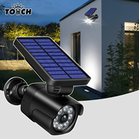 Lampes solaires de sécurité LED puissantes pour extérieur, détection de mouvement, étanches, avec faux-caméra, pour jardin