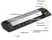 Plastifieuse de bureau portable WD LM-460ID A2 pour plastification à chaud et à froid