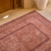 Ethnischer Kristallvelours-Teppich - Schmutzabweisend, Gestreift, Einfarbig, Geometrisches Muster für Wohnzimmer, Schlafzimmer und Gewerbliche Nutzung