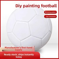 Ballon de football publicitaire blanc personnalisable avec machine à peindre les graffitis DIY, ballon de football cousu