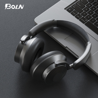 BOLN H80 ANC Casque Design Rétro TWS Open-Ear Hybrid Transparent Mode Casque LED Casque En Métal Réglable