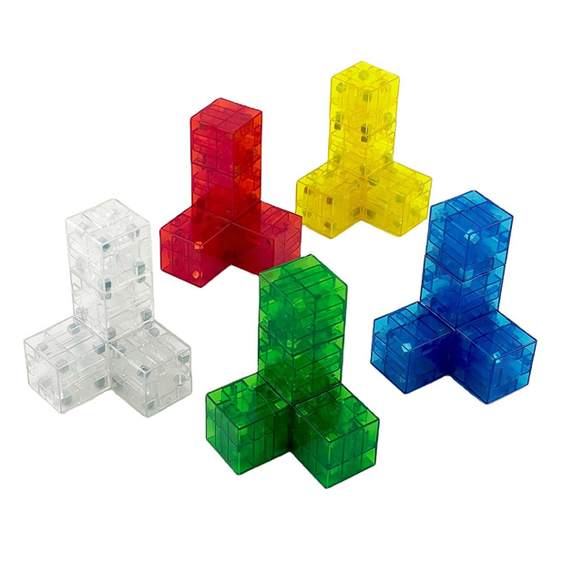 Transparent Magnetic Plastic Building Block Set Kids Puzzle Cubes Toy with CPC Certificate