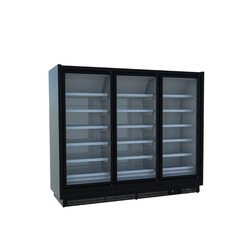 Remote Commercial Food Storage Fleisch Display Kühlschrank Supermarkt Chiller Glastür aufrecht Kühlschrank
