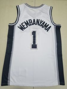 เสื้อบาสเก็ตบอลซานอันโตนิโอ ดันแคน 21 แคสเซิล 5 ฮาร์เปอร์ 2 จอห์นสัน 3 เวมบันยามา 1 ลายพิมพ์แบบรีดร้อนหลายแบบ สไตล์อเมริกัน - Product Image 2