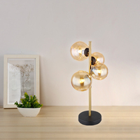 Lampe de table verticale personnalisée, design moderne et créative nordique, avec boule de verre pour l'exportation
