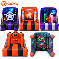 Ceyu Halloween Jeux gonflables de carnaval : Ensemble de défi de stand de lancer effrayant pour festivals, locations de fêtes et divertissements événementiels