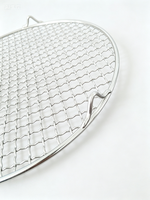 Grille de refroidissement en acier inoxydable pour barbecue, grille de cuisson vapeur, grille ronde pour camping et extérieur avec pieds