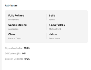 54-56 58-60 Fully Refined Paraffin Wax for Scented Candle Manufacturing - Product Image 6