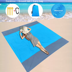 Esterilla de Picnic Plegable Impermeable para Acampar al Aire Libre, 210T, Resistente al Agua, Portátil, con Bolsillo, de Tela a Cuadros, a Prueba de Humedad, para la <span class=keywords><strong>Playa</strong></span> - Product Image 3