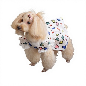 <span class=keywords><strong>Vestito</strong></span> Universale per Cani e Gatti a Maniche Corte, Colorato e Carino con Stampa a Cuori, per Tutte le Stagioni - Product Image 1