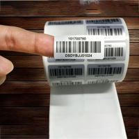 Étiquette de code-barres en PET argenté mat, autocollant de numéro de série imperméable pour la gestion des actifs d'entrepôt