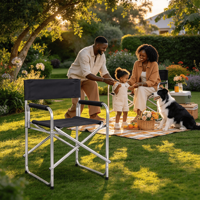 Chaise de camping pliable, chaise d'extérieur pour la plage, la pêche, le jardin, le pique-nique, tissu Oxford avec accoudoirs, logo personnalisé
