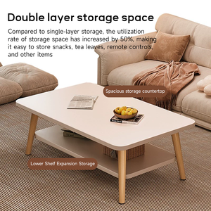 Mesa Pequeña Minimalista Moderna para Sala de Estar, Dormitorio, Mesa de Comedor Baja, Mesa de Centro para Balcón, para Té y Café - Product Image 3