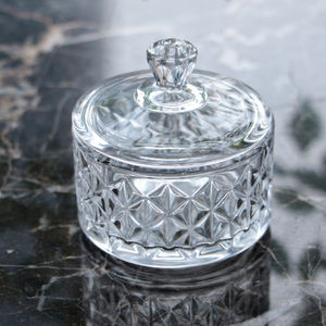 Contenitore Classico da Cerimonia o Festival per Frutta Snack e Dolci Scatola Portagioie e Cosmetici <span class=keywords><strong>Vintage</strong></span> Raffinato Barattolo in <span class=keywords><strong>Vetro</strong></span> Cristallo - Product Image 1