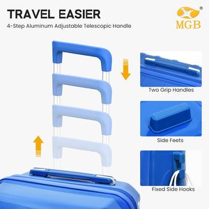 Maleta de Mano MGB, Maletas Rígidas con Ruedas, Maleta Ligera con Ruedas Giratorias y Candado TSA, Maleta de Viaje Grande Expandible - Product Image 3