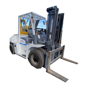 <b>Used</b> TCM 7 Ton Diesel Forklift 4WD Rough Terrain Solid Tire Good Condition - Product Image 1