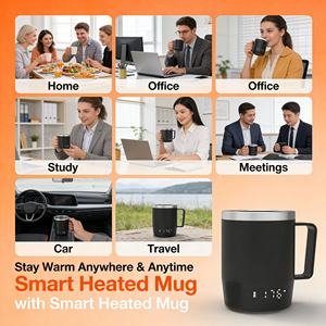 Taşınabilir Paslanmaz Çelik Led Dijital Sıcaklık Kontrollü Kendinden Isıtmalı Kahve Kupası Fabrika Tasarımı Akıllı Kahve Kupası - Product Image 5
