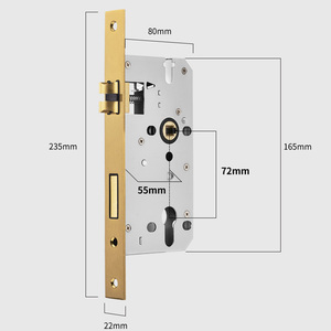 Koppalive hiện đại PVD vàng brass cửa xử lý nội thất leverset búa đoạn riêng tư lever với <span class=keywords><strong>Rosette</strong></span> cho cải thiện nhà - Product Image 4