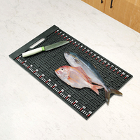 Tapis de nettoyage de poisson antidérapant Lifetop grand format 28''x14'', qui maintient le poisson en place, tapis à fileter le poisson, planche à découper le poisson portable
