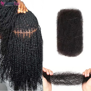 Originea 100% Cabello humano sin procesar Springy Afro Twist Kinky Curly Bulk Compre 50 gramos para extensiones de cabello trenzado Micro Twist - Product Image 1