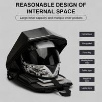 Sac à dos pour casque de moto en ABS imperméable, coque rigide, sac de rangement pour casque intégral en fibre de carbone pour hommes et femmes motards