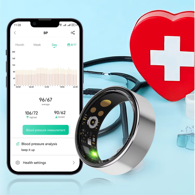 Trending Product 2025 Waterproof Simple and Stylish Design Health Smart Ring with 24 Hours Real Time Heart Rate Monitoring