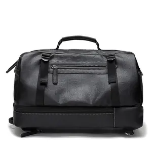 Large capacity leatherTravel bag travel bag men waterproof It can be used for computers duffle bag