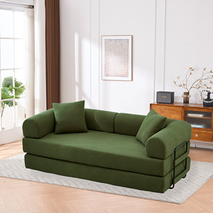 Sofá Versátil de 4 Posiciones Reclinables, Modular, Tapizado en Corduroy Verde, con Almacenamiento para Oficina en Casa, Funda Extraíble para Villa - Product Image 5