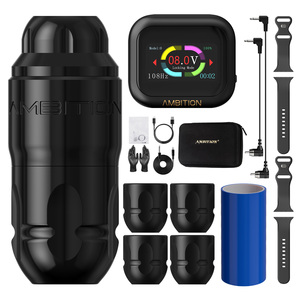 Machine à tatouer <span class=keywords><strong>rotative</strong></span> professionnelle à entraînement direct Ambition Lutin 3,5/4 mm avec batterie de tatouage S1 Plus 2400 mAh et bracelet - Product Image 1