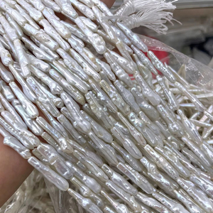 4x25mm <span class=keywords><strong>Biwa</strong></span> perla de agua dulce barroca Natural blanco Pipa perlas accesorios de bricolaje - Product Image 1