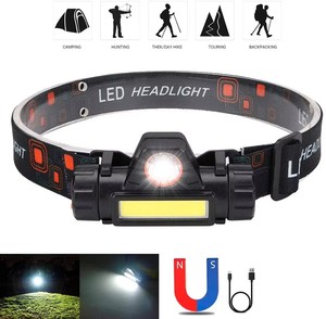 Small Lightweight Cob Magnetic <strong>High</strong> <strong>Power</strong> Head Lamp Headlight Torch <strong>18650</strong> 1200MAH Usb Rechargeable Led <strong>Headlamp</strong> for Running - Product Image 4