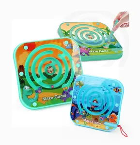 笔驱动磁性塑料迷宫平衡游戏为幼儿开发精细的运动技能和颜色识别蒙特梭利玩具