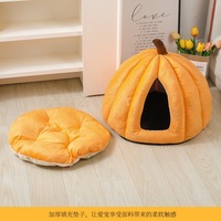 Offre Spéciale – Meilleur Prix : Niche pour Chat en Forme de Citrouille, Douce et Chaude, en Peluche, pour Chats d'Intérieur et Petits Chiens