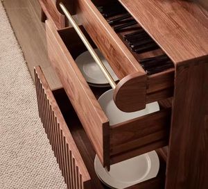 חדר ישיבות מודרני להתאמה אישית קונסולת עץ למזנון חדר שינה אוכל מלון ריהוט חדר אוכל המלון סטים - Product Image 4