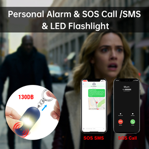 Alarma <span class=keywords><strong>de</strong></span> Seguridad Personal <span class=keywords><strong>de</strong></span> 130 dB, Dispositivo <span class=keywords><strong>de</strong></span> Autodefensa Portátil Recargable <span class=keywords><strong>de</strong></span> Emergencia SOS con Alerta GPS y SMS para Mujeres y Personas Mayores - Product Image 2